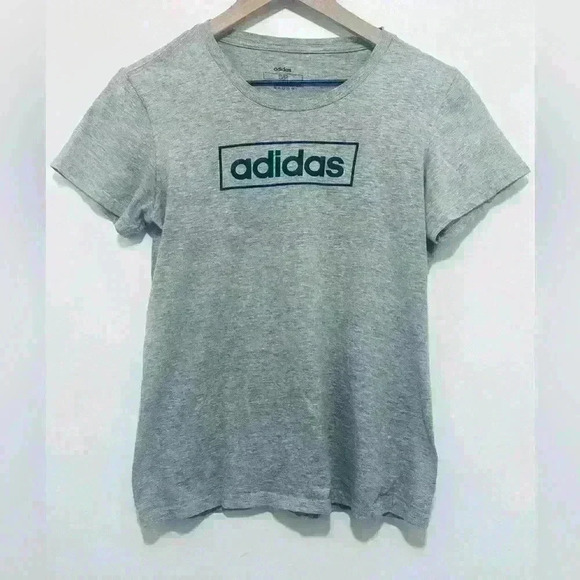 Adidas Core Box Graphic T-Shirt, Heather Gray, Women’s Size Small/Petite - Picture 4 of 10